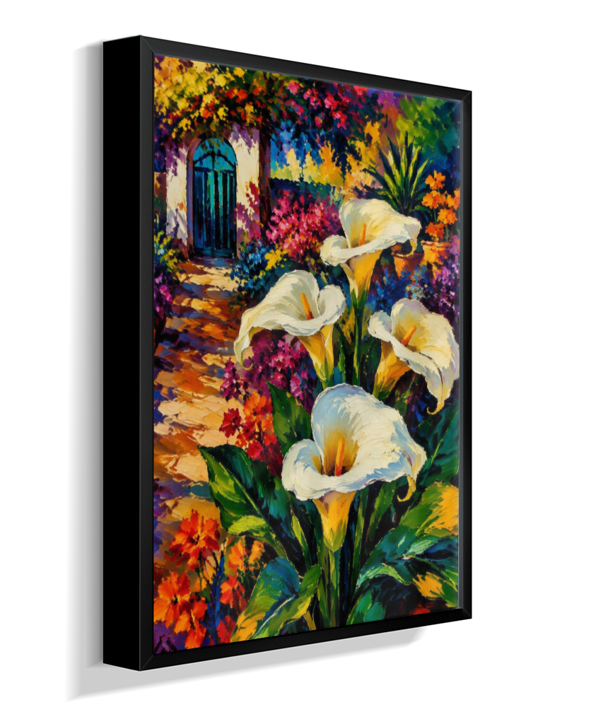 Quadro Decorativo Jardim Copos-de-Leite