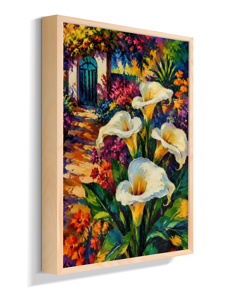 Quadro Decorativo Jardim Copos-de-Leite