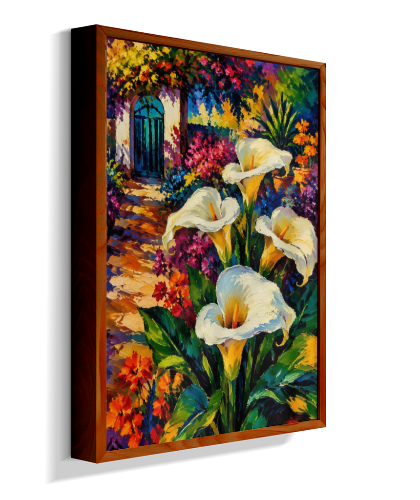 Quadro Decorativo Jardim Copos-de-Leite