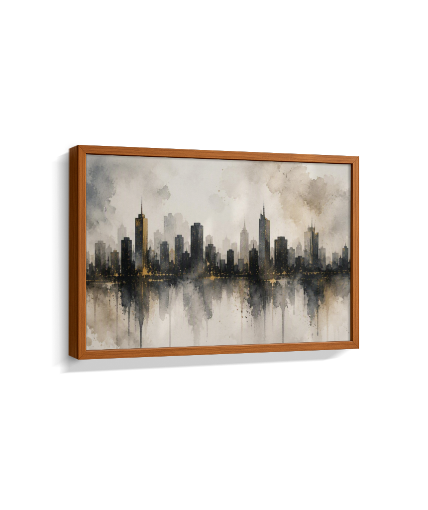 Quadro Decorativo Cidade - Silhueta