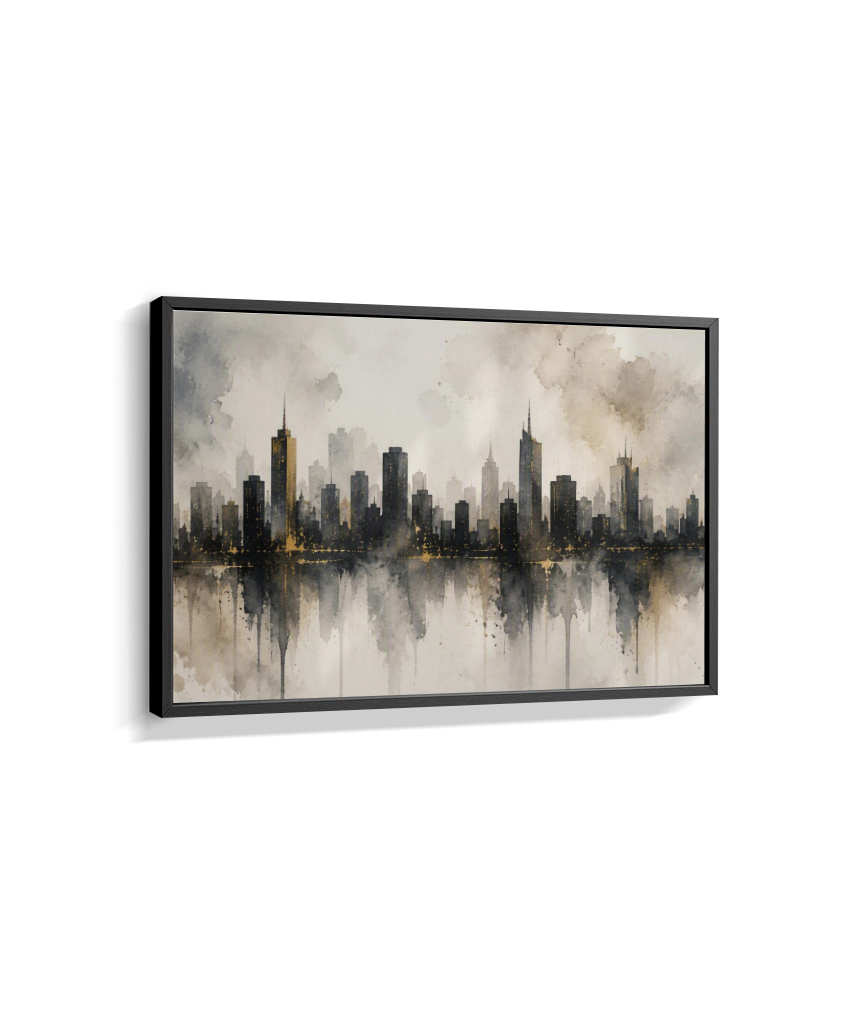 Quadro Decorativo Cidade - Silhueta