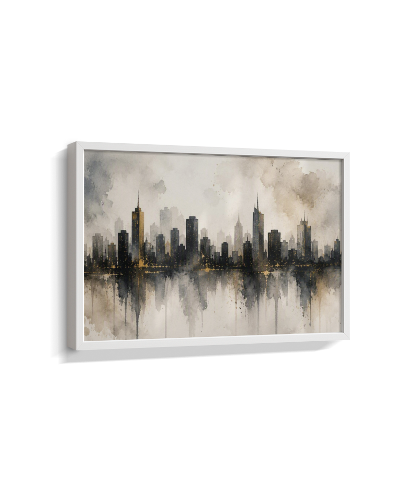 Quadro Decorativo Cidade - Silhueta