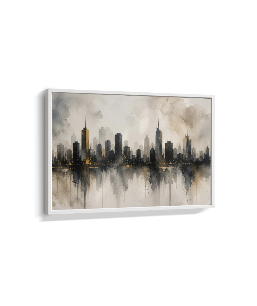Quadro Decorativo Cidade - Silhueta