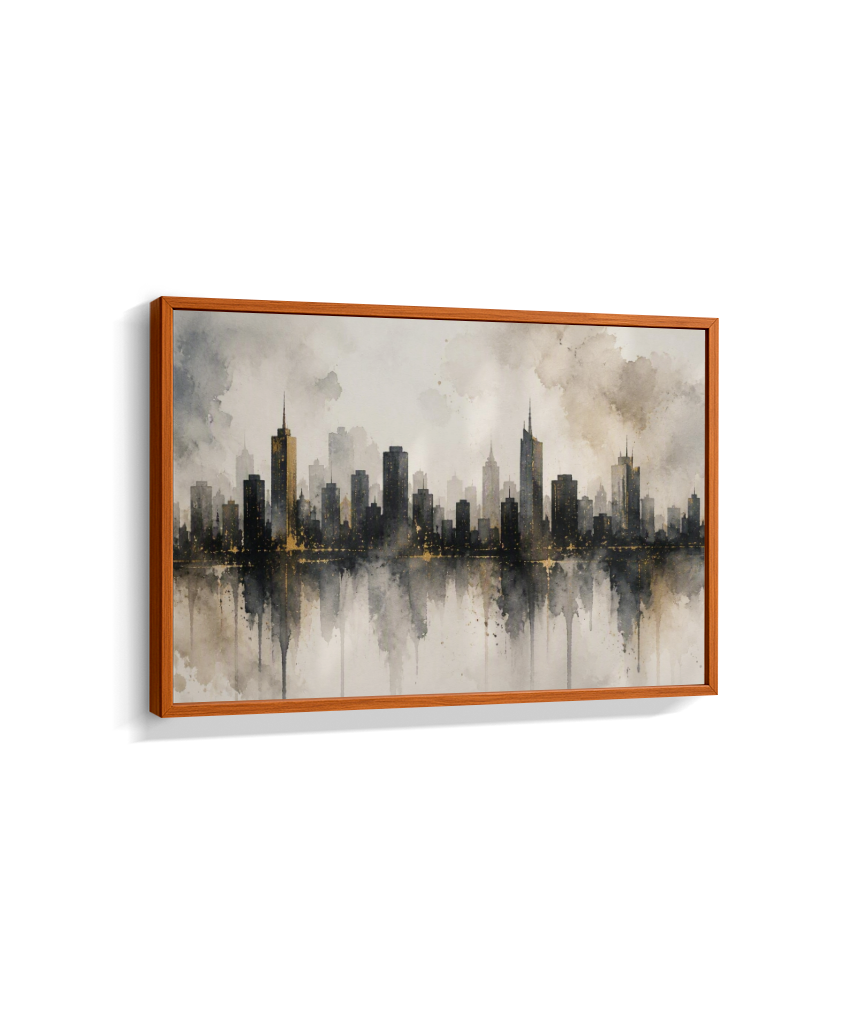 Quadro Decorativo Cidade - Silhueta