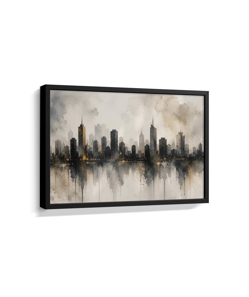 Quadro Decorativo Cidade - Silhueta