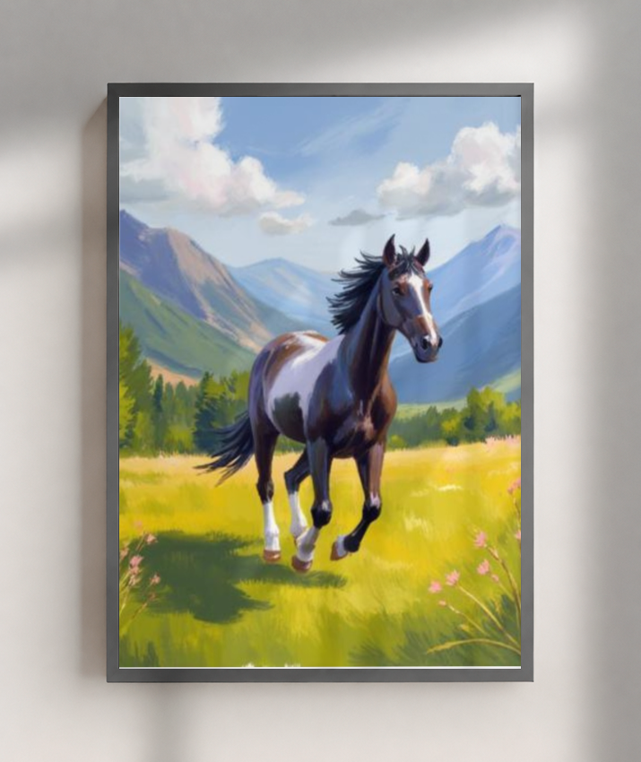 Placa Decorativa Cavalo Selvagem