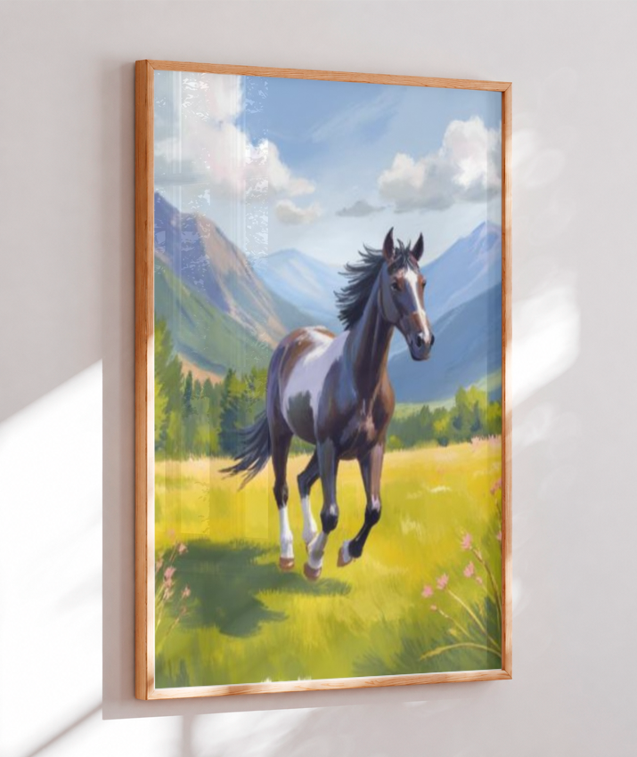 Placa Decorativa Cavalo Selvagem