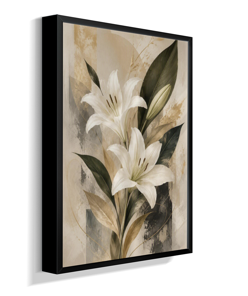 Quadro Decorativo Lírios Destac