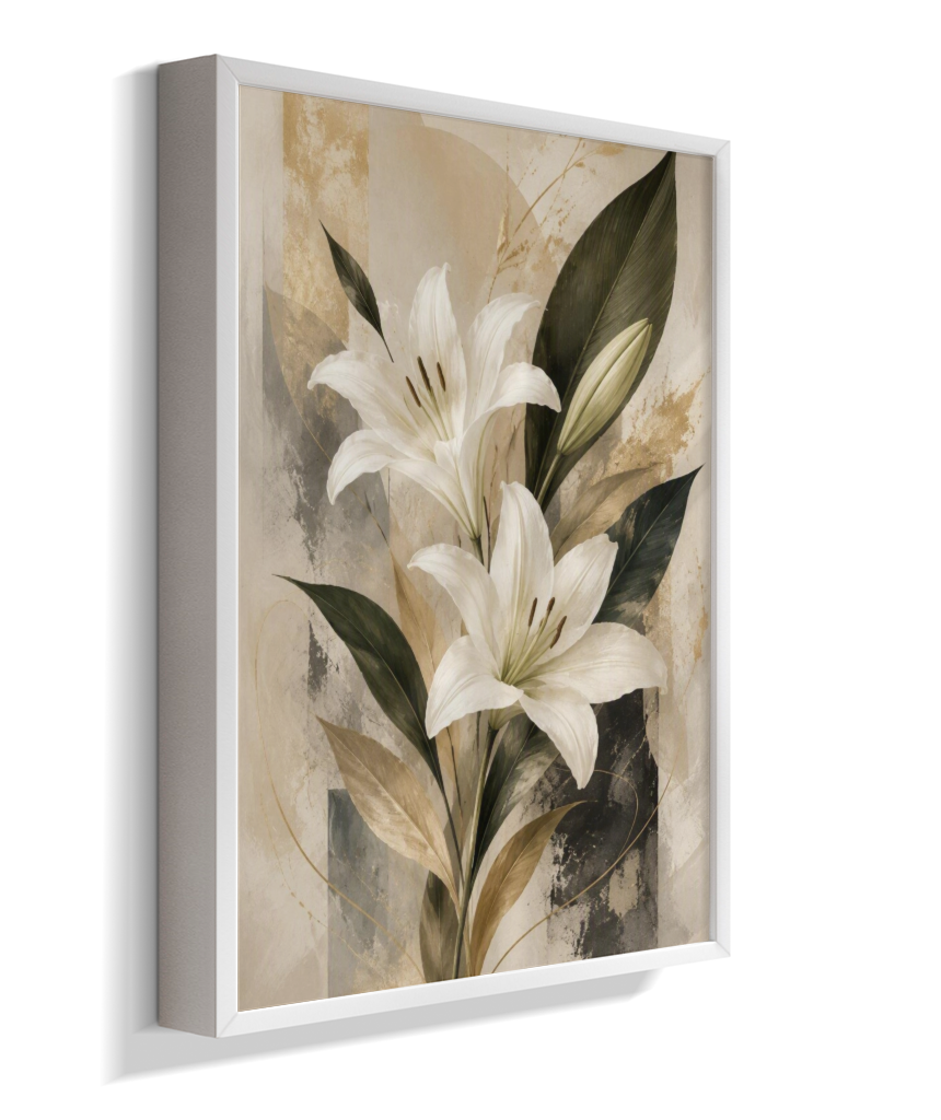 Quadro Decorativo Lírios Destac