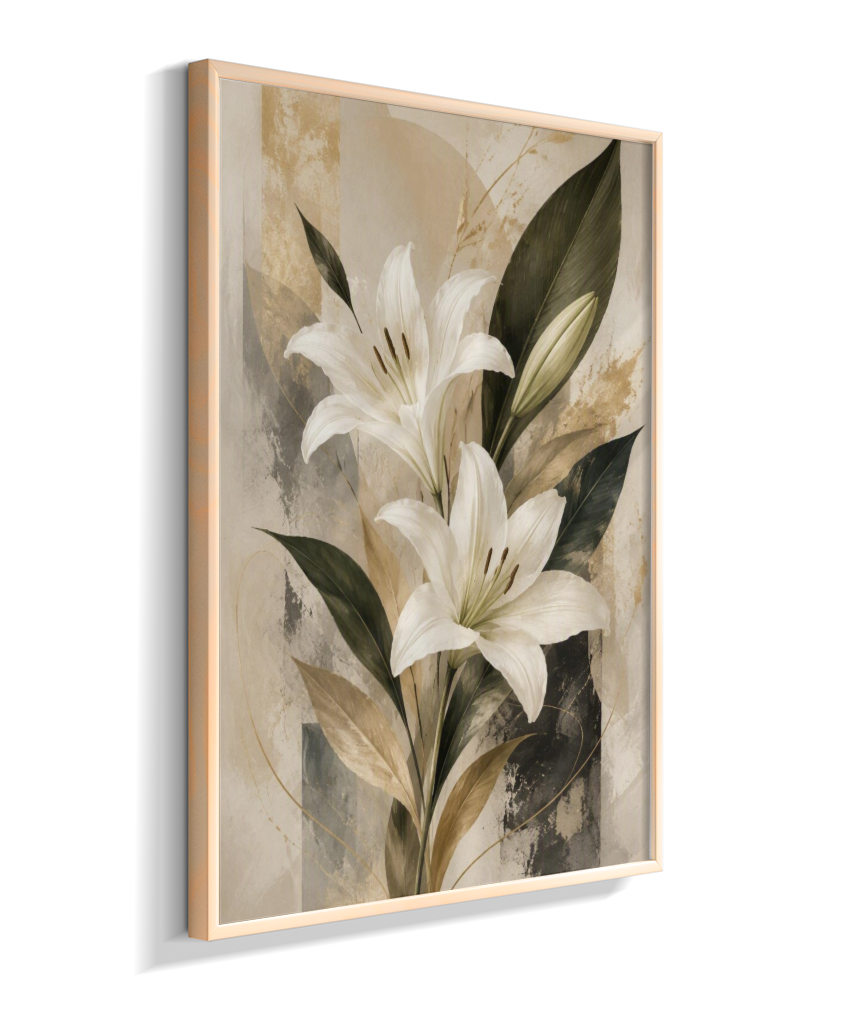 Quadro Decorativo Lírios Destac