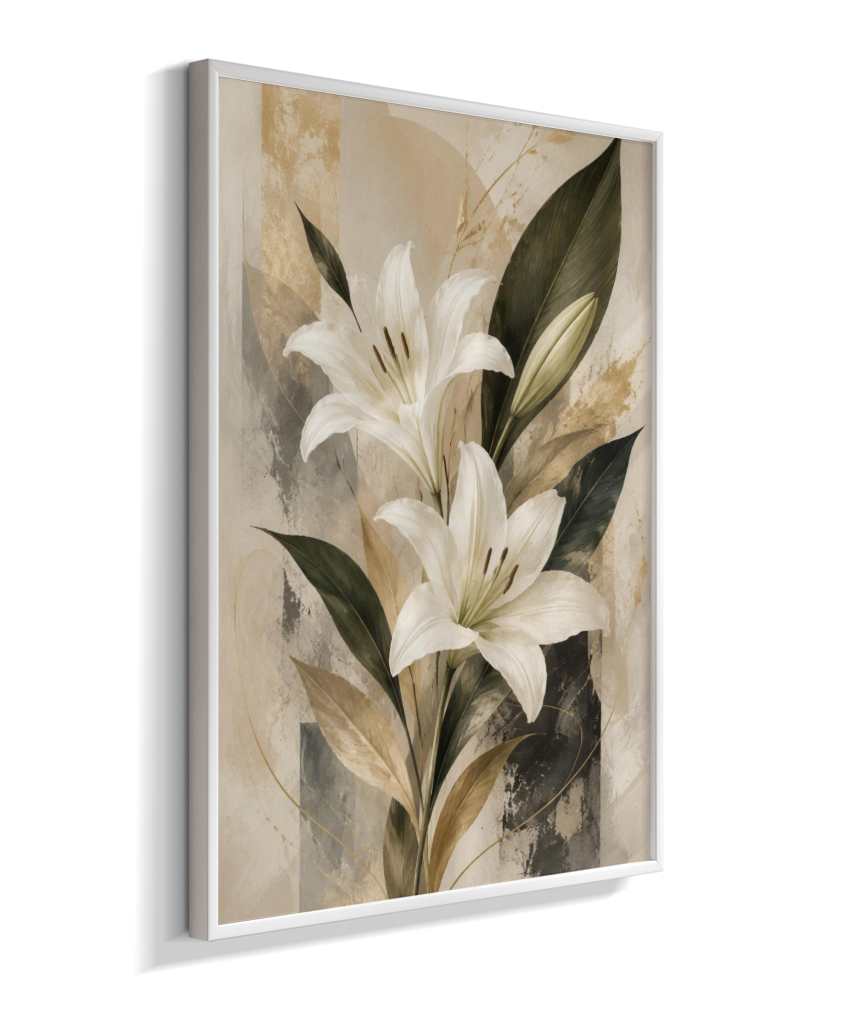 Quadro Decorativo Lírios Destac