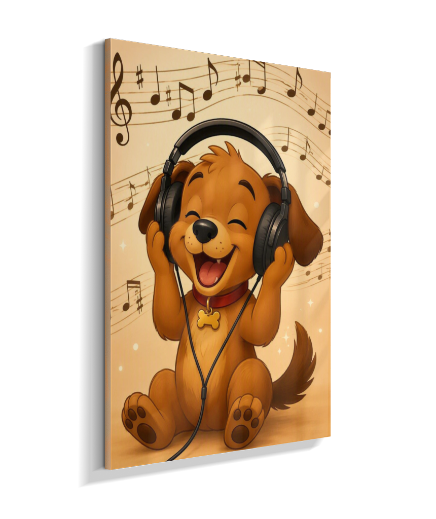 Placa Decorativa Doguinho Musical