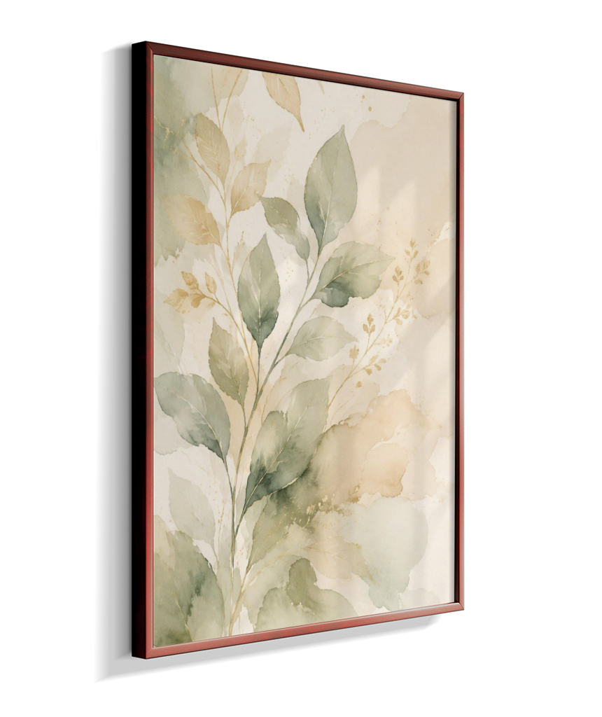 Quadro Decorativo Folhagem In Green