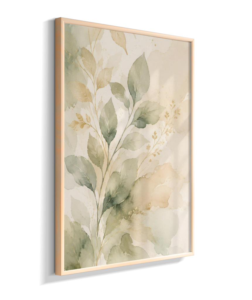 Quadro Decorativo Folhagem In Green
