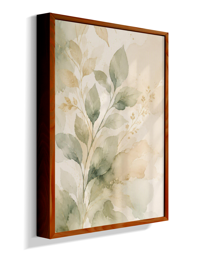 Quadro Decorativo Folhagem In Green