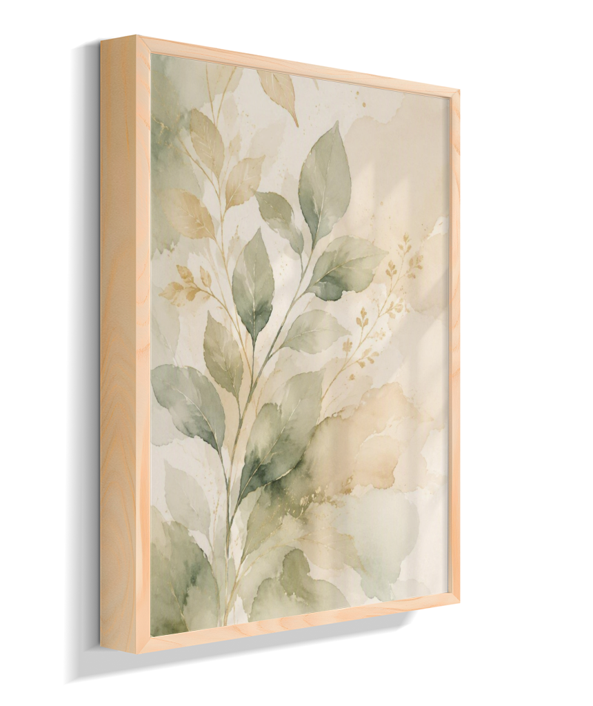 Quadro Decorativo Folhagem In Green
