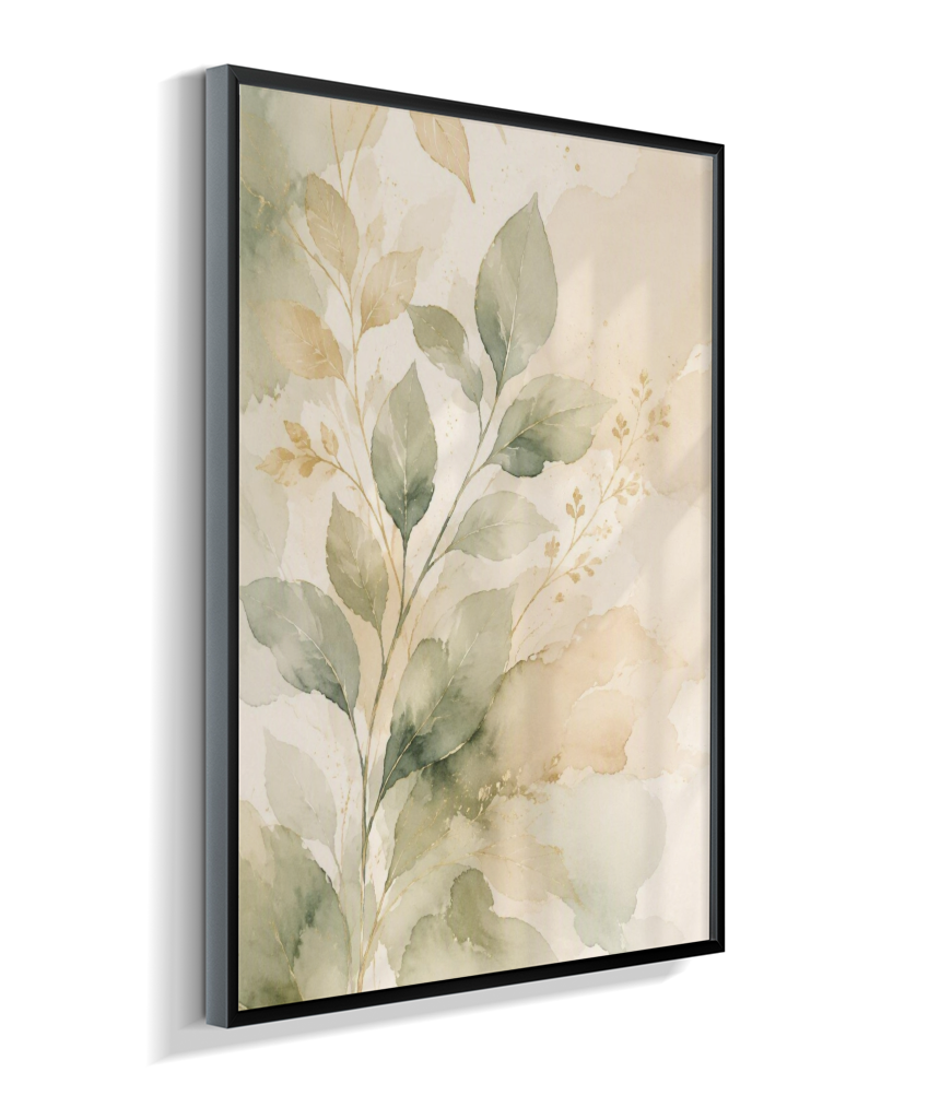 Quadro Decorativo Folhagem In Green