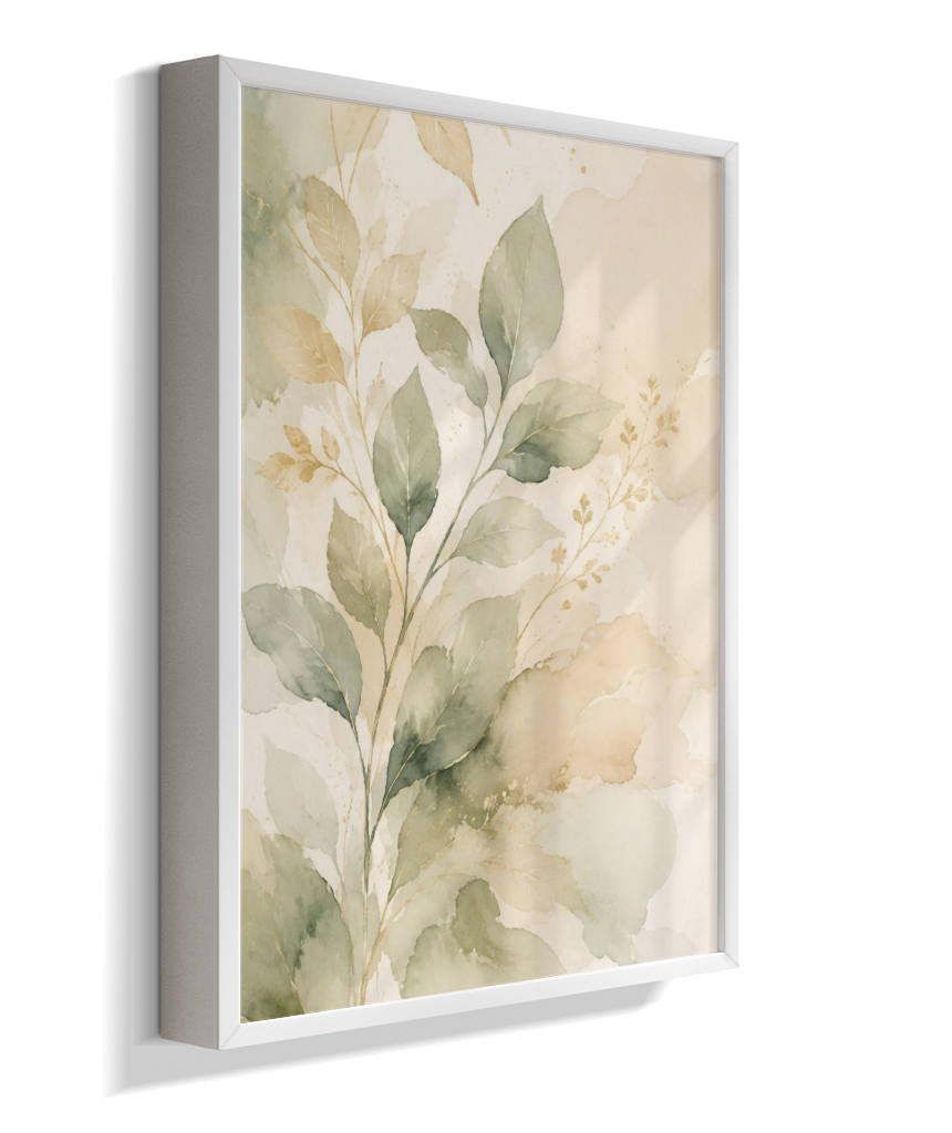 Quadro Decorativo Folhagem In Green