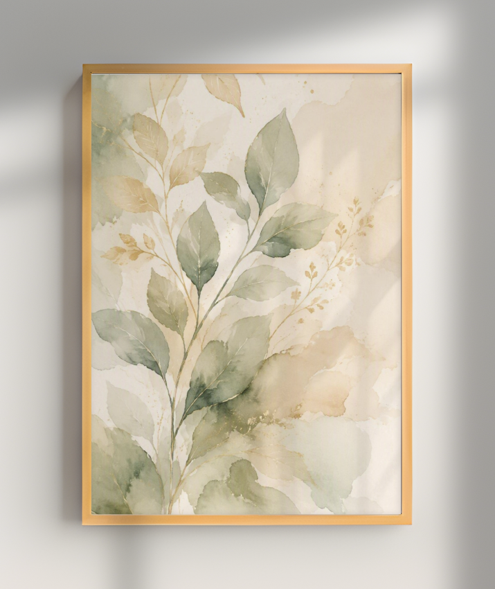 Quadro Decorativo Folhagem In Green