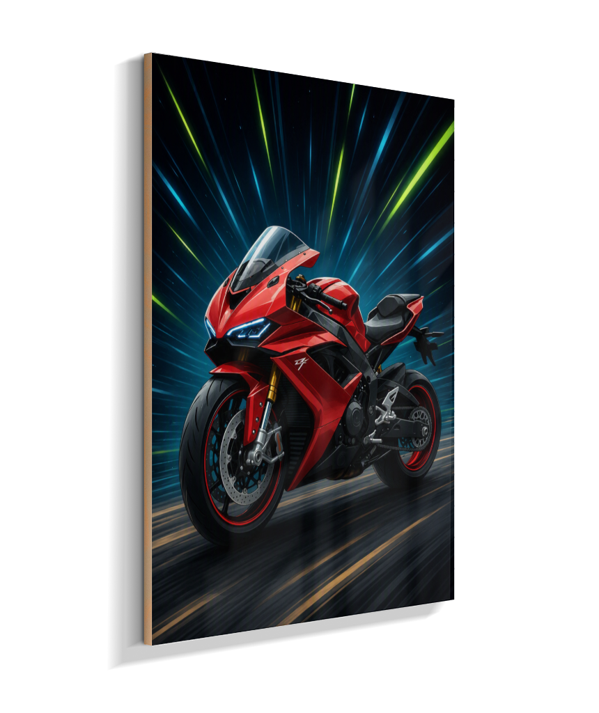 Placa Decorativa Moto Sport Red