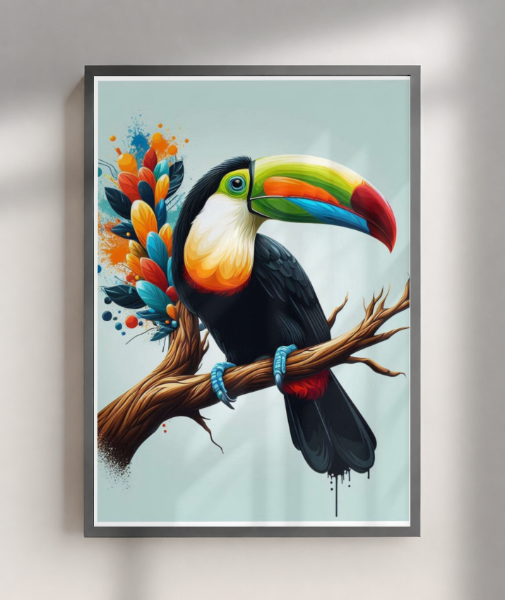 Placa Decorativa Tucano Tropical