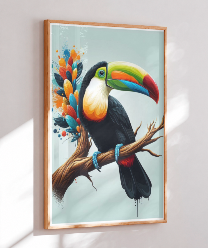 Placa Decorativa Tucano Tropical
