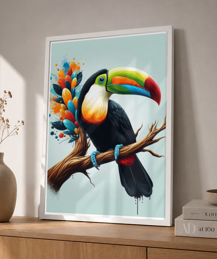 Placa Decorativa Tucano Tropical