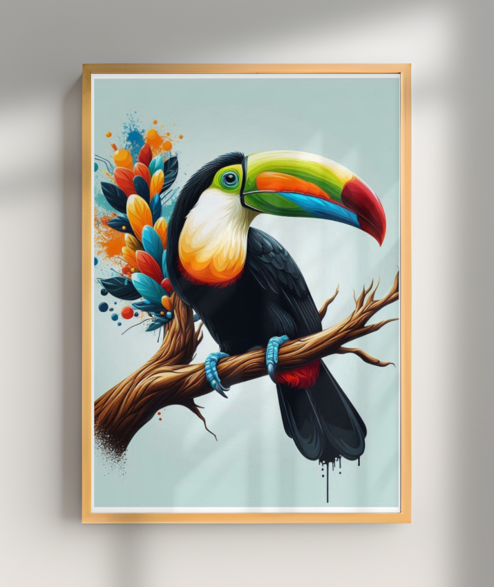 Placa Decorativa Tucano Tropical