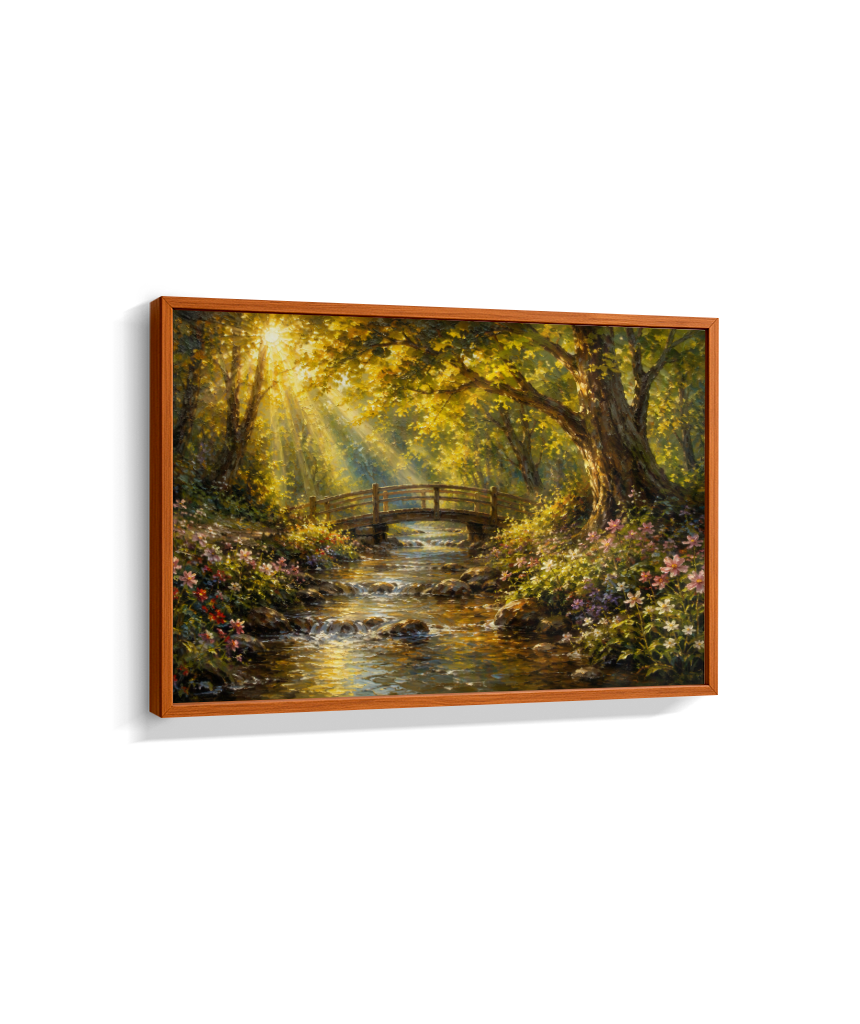 Quadro Retangular Horizontal a Ponte no Bosque