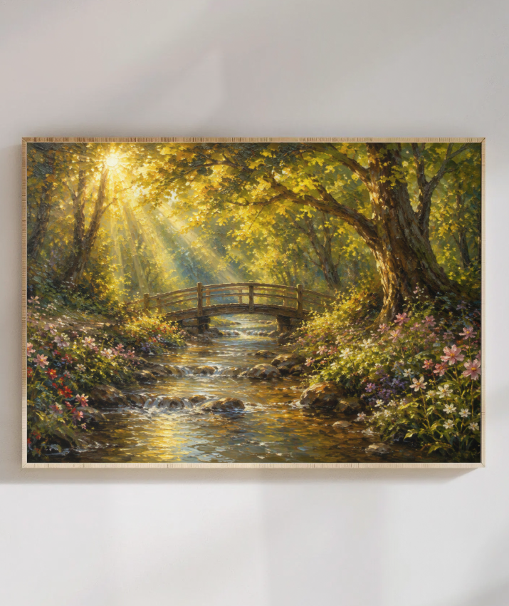 Quadro Retangular Horizontal a Ponte no Bosque