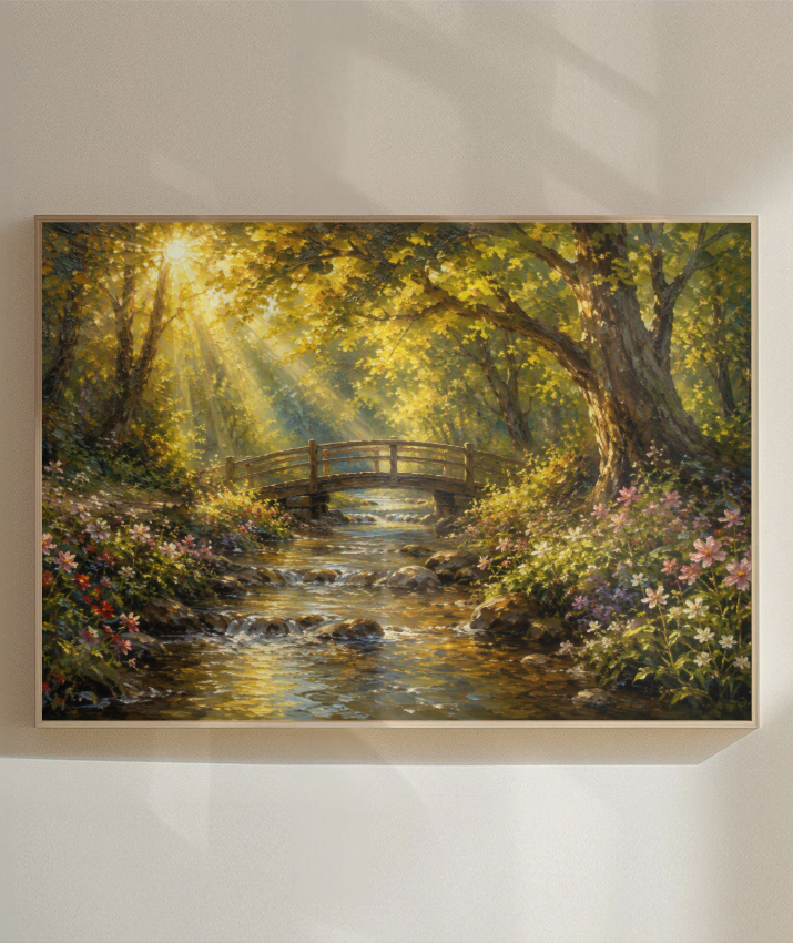 Quadro Retangular Horizontal a Ponte no Bosque