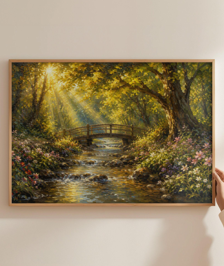 Quadro Retangular Horizontal a Ponte no Bosque
