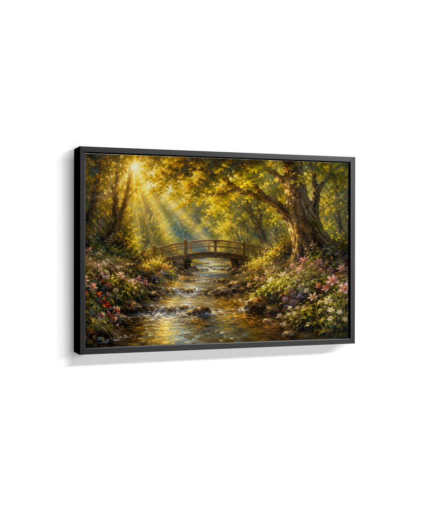 Quadro Retangular Horizontal a Ponte no Bosque