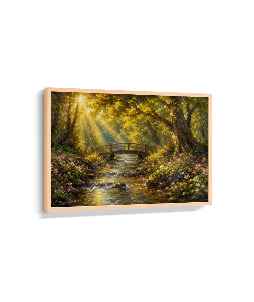 Quadro Retangular Horizontal a Ponte no Bosque