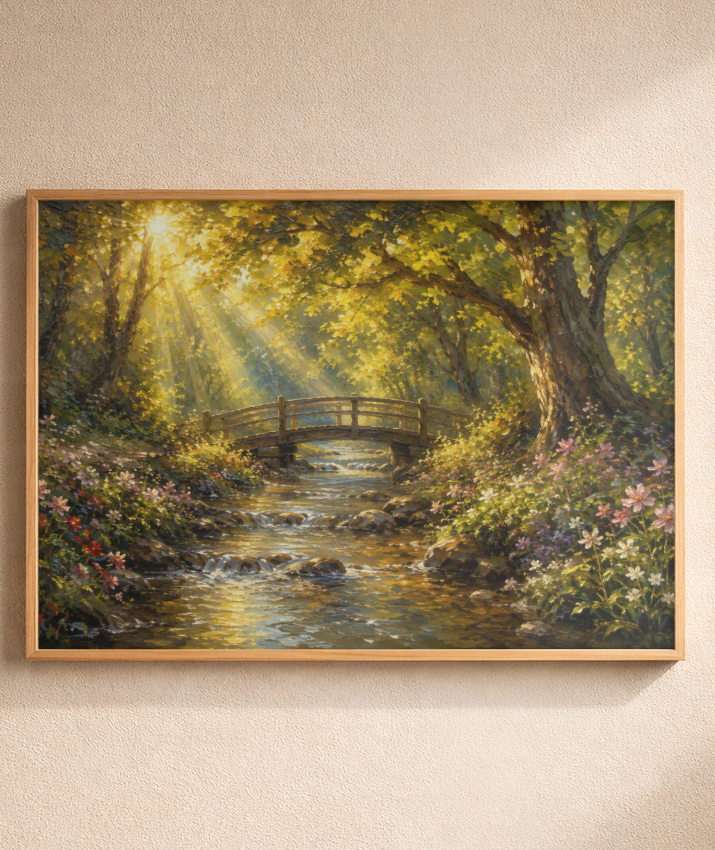Quadro Retangular Horizontal a Ponte no Bosque