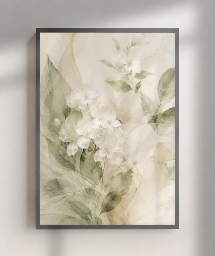 Quadro Decorativo White Flowers