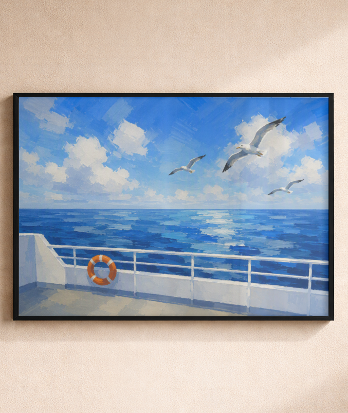 Quadro Retangular Horizontal Alto Mar