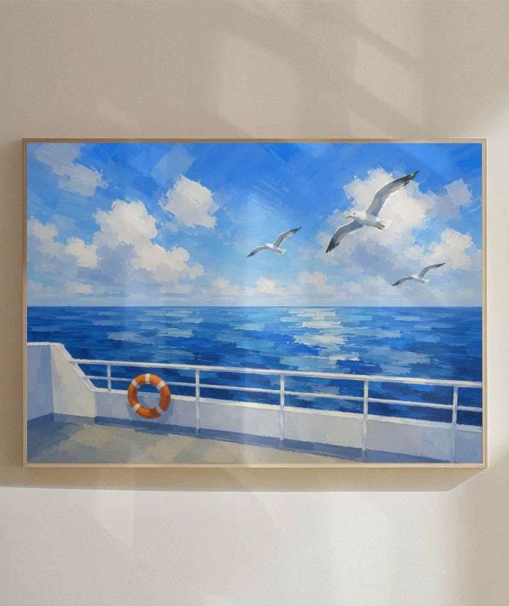 Quadro Retangular Horizontal Alto Mar