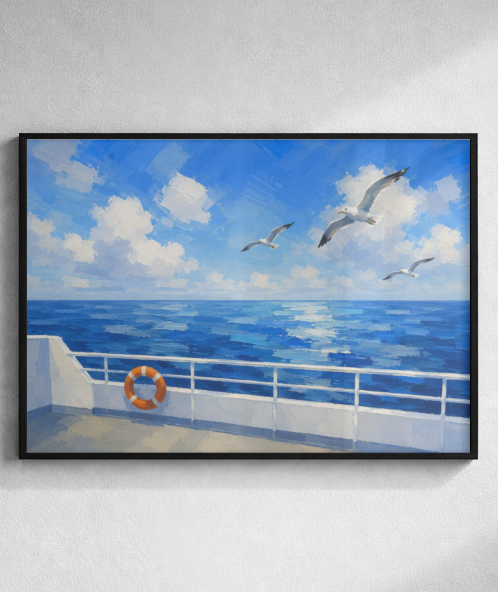 Quadro Retangular Horizontal Alto Mar
