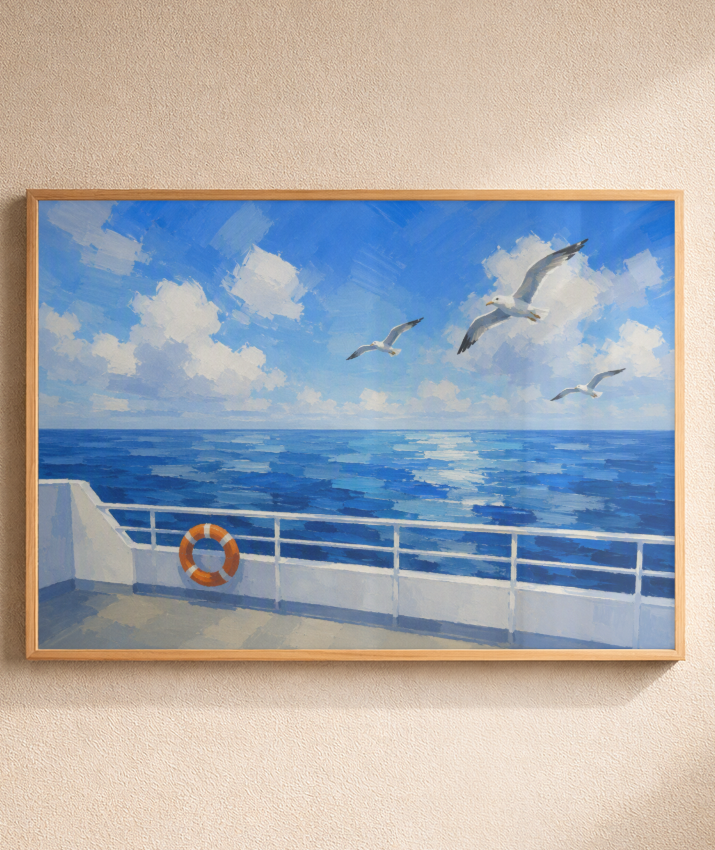 Quadro Retangular Horizontal Alto Mar