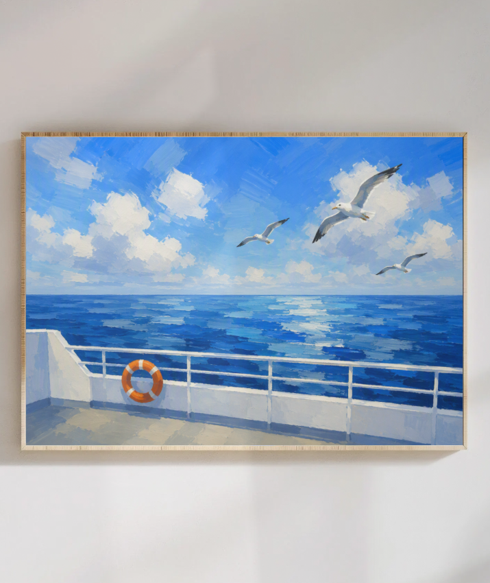 Quadro Retangular Horizontal Alto Mar