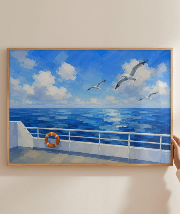 Quadro Retangular Horizontal Alto Mar