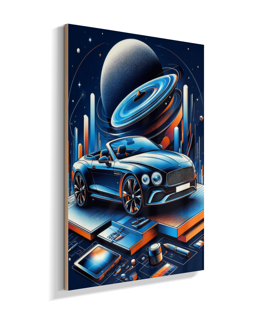 Placa Decorativa Carro Futurista Esportivo