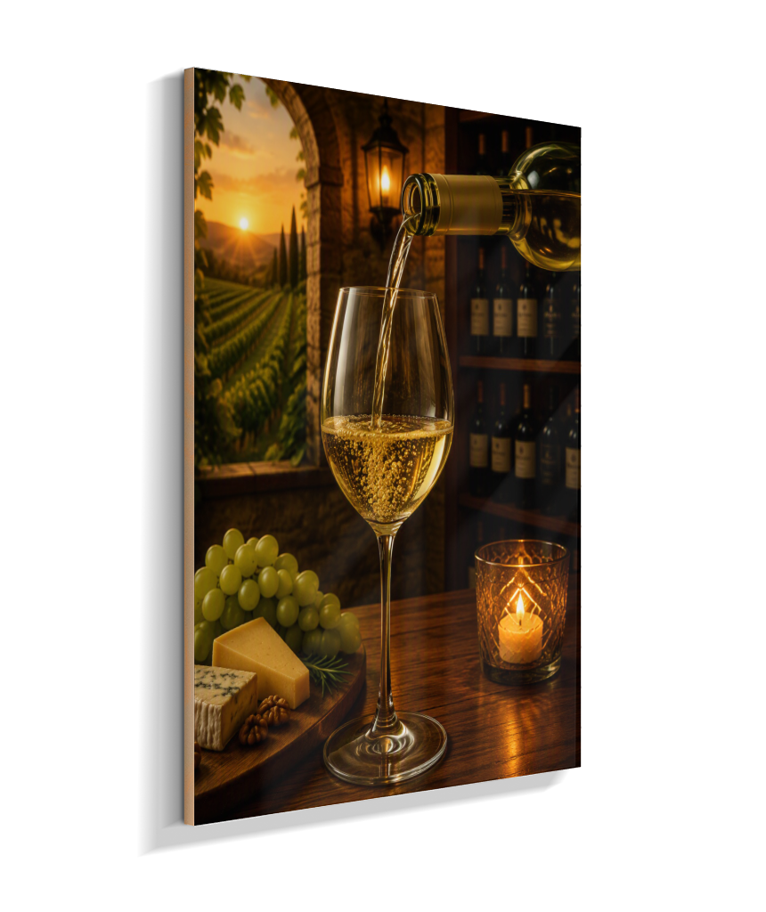 Placa Decorativa Vertical Vinho Celebre