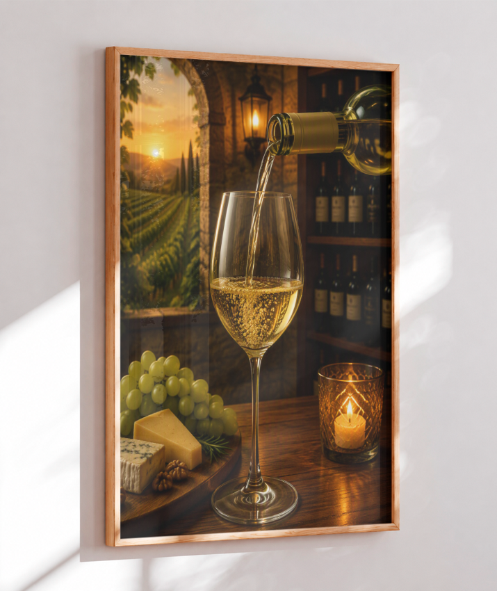 Placa Decorativa Vertical Vinho Celebre
