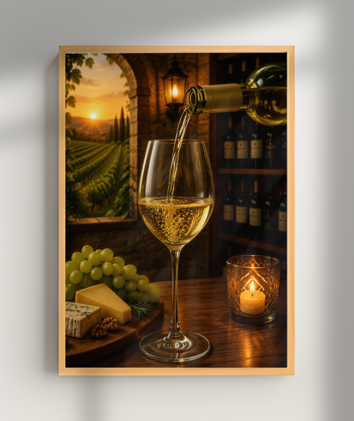 Placa Decorativa Vertical Vinho Celebre