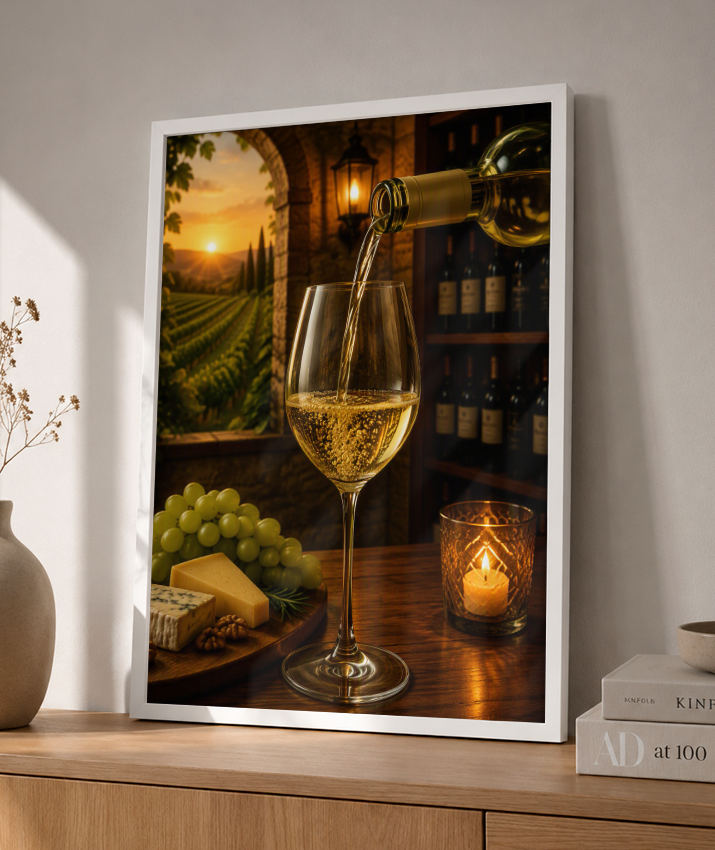 Placa Decorativa Vertical Vinho Celebre