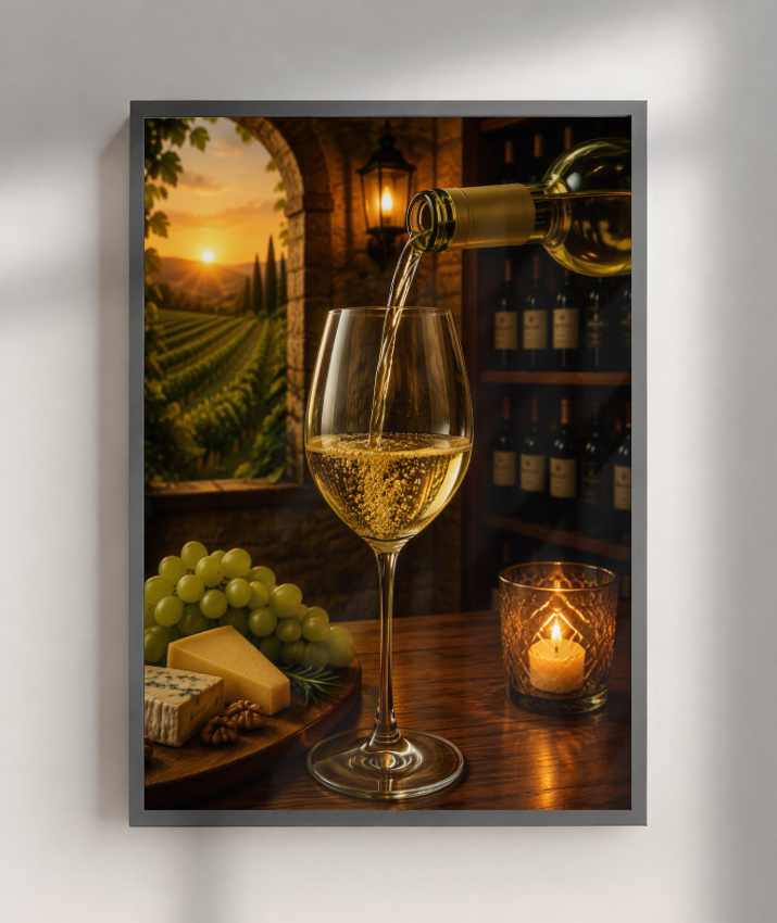 Placa Decorativa Vertical Vinho Celebre