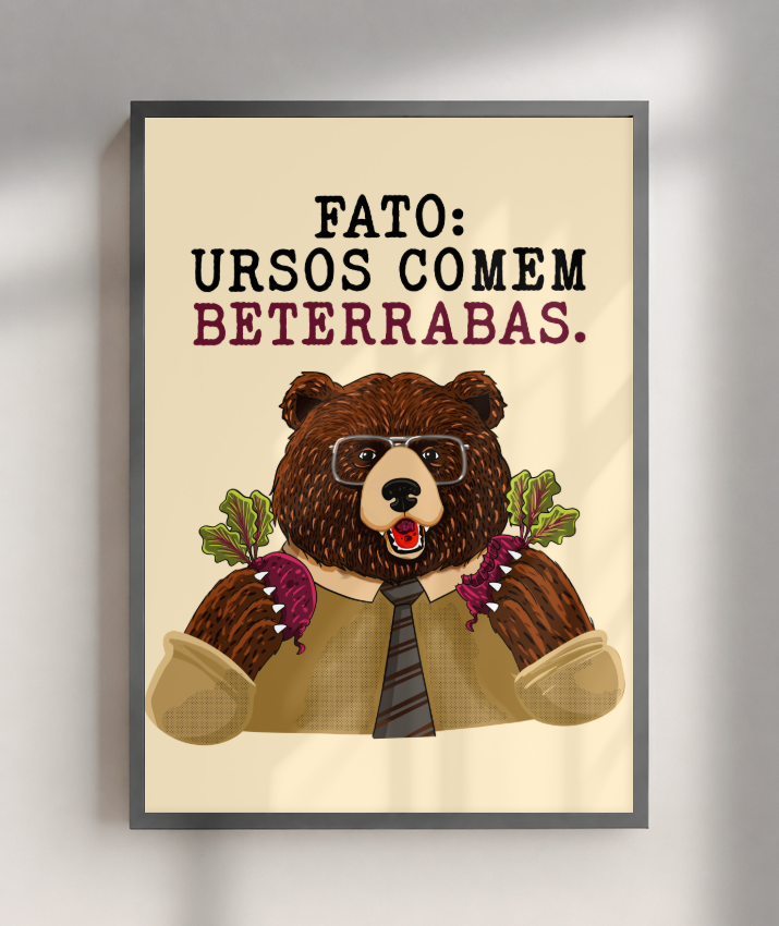 Quadro: URSOS COMEM BETERRABAS