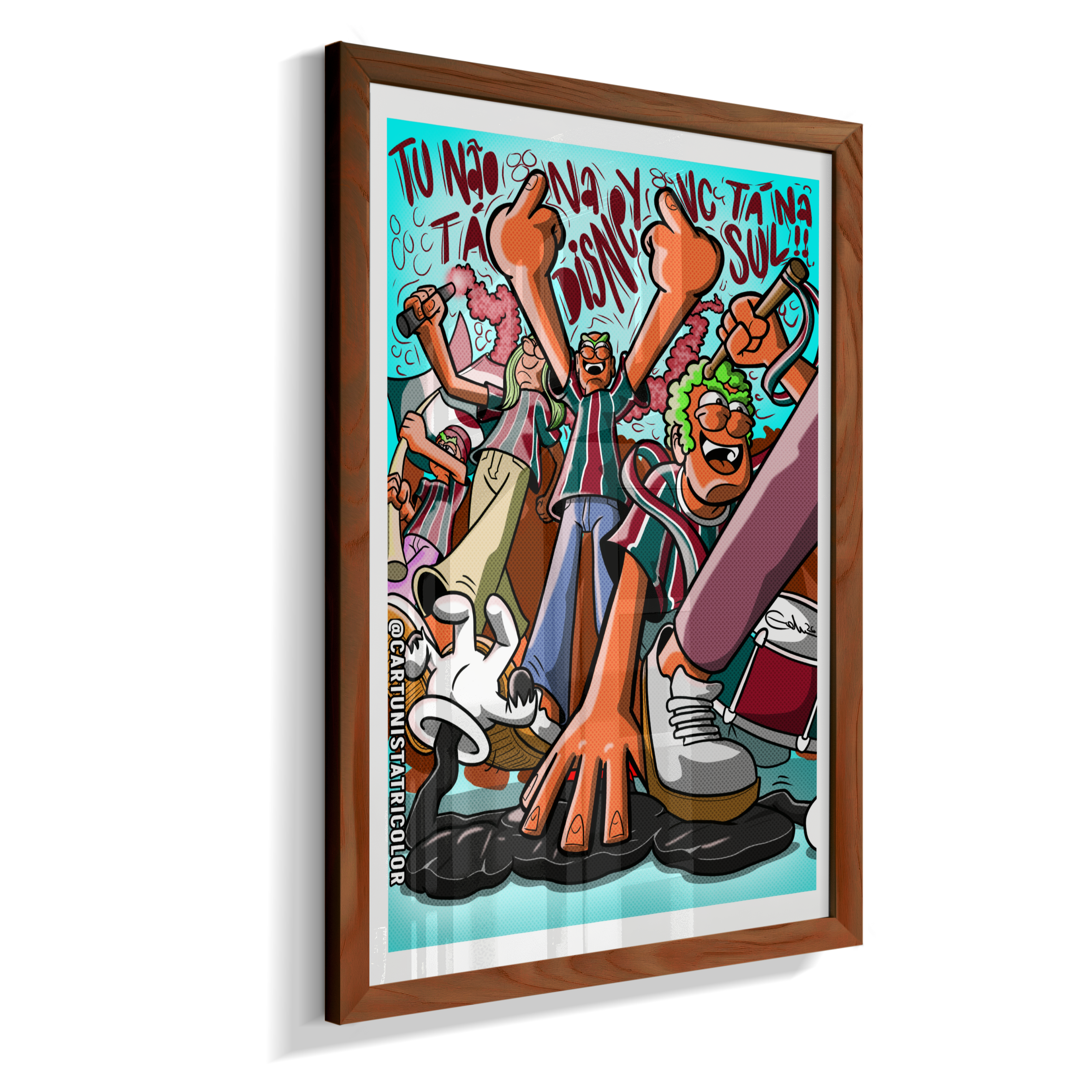 Quadro Decorativo "Tu Não Tá Na Disney" Torcida do Fluminense Setor Sul